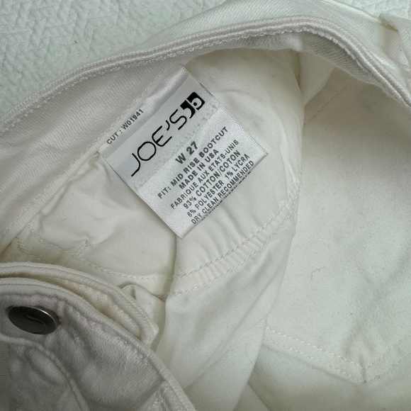 Joe's Jeans Hi Honey High Rise Bootcut White Jeans Size 27 - Picture 15 of 15